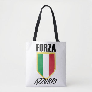 Bolso De Tela Fútbol Bandera de Forza Azzurri