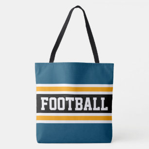 Bolso De Tela FÚTBOL Bold Atletismo Negro Naranja Verde Acuático
