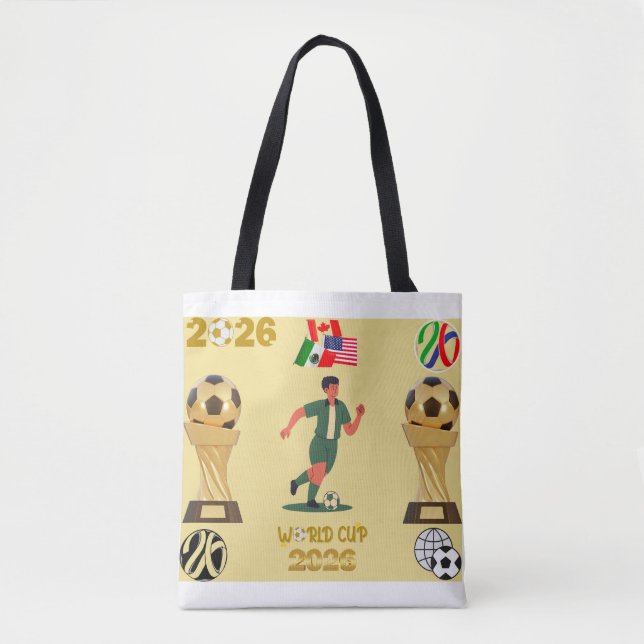 BOLSO DE TELA FÚTBOL DE LA COPA MUNDIAL 2026 (Anverso)
