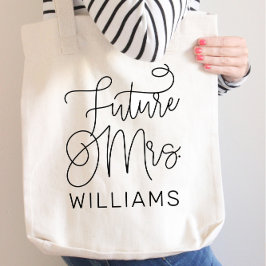 Bolso De Tela Futura Sra. Black Escritura Moderna Personalizada 
