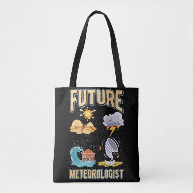 Bolso De Tela Future Meteorologist Cute Weather Watcher (Anverso)