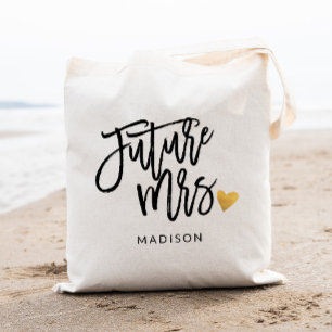 Bolso De Tela Future Mrs Calligraphy