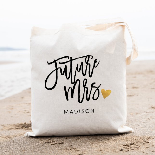 Bolso De Tela Future Mrs Calligraphy (Subido por el creador)
