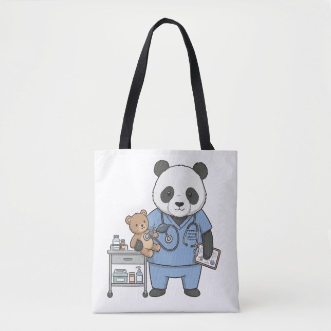 Bolso De Tela Future RN Panda: Adorable Medical Student  (Anverso)