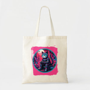 Bolso De Tela Futurista Feline Tech