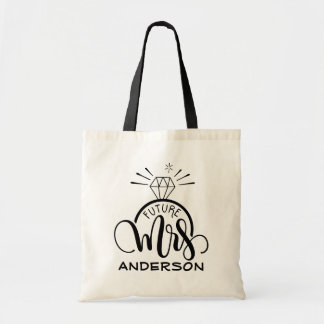 Bolso De Tela Futuro apellido personalizado de la Sra.