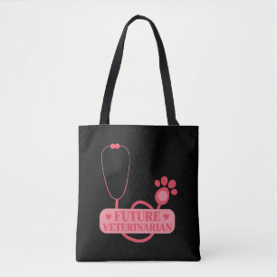 Bolso De Tela Futuro Chica Veterinario Niño Estudiante Veterina