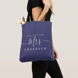 Bolso De Tela Futuro La Moda Script Nombre Personalizado Novia