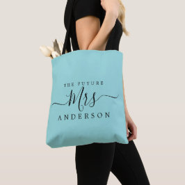 Bolso De Tela Futuro La Moda Script Nombre Personalizado Novia