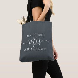 Bolso De Tela Futuro La Moda Script Nombre Personalizado Novia