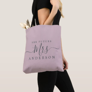 Bolso De Tela Futuro La Moda Script Nombre Personalizado Novia