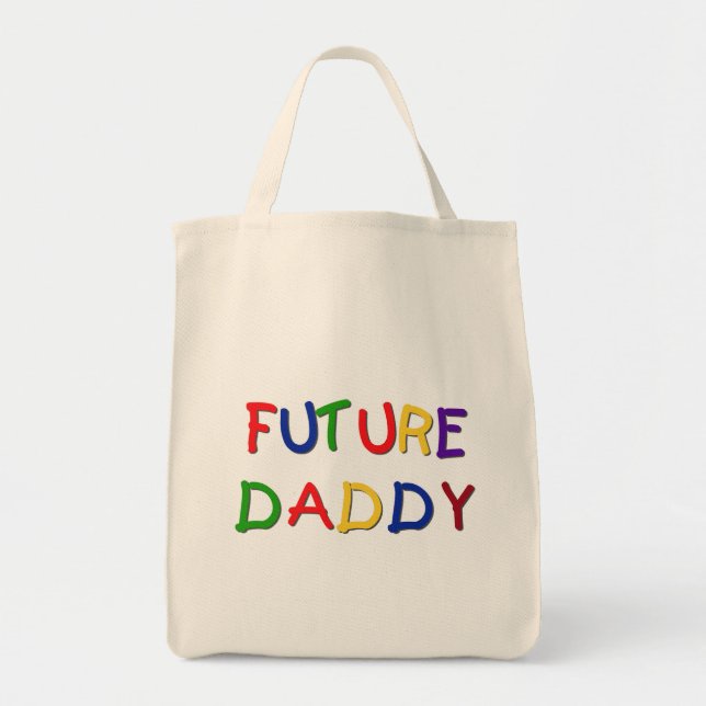 Bolso De Tela Futuro Papi Colores primarios camisetas y regalos (Frente)