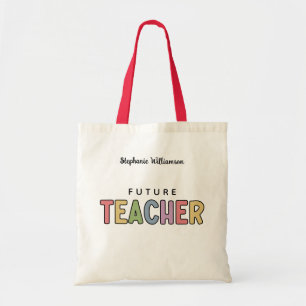 Bolso De Tela Futuro y personalizado profesor colorido regalos d