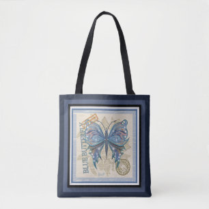 Bolso De Tela G creación Oficina mariposa y libélula