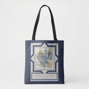 Bolso De Tela G creaciones Flor azul de Office
