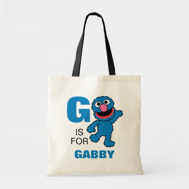 Bolso De Tela G es para Grover | Añadir su nombre (Frente)