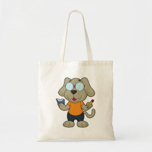 Bolso De Tela Gafas de libros de Dog Nerd