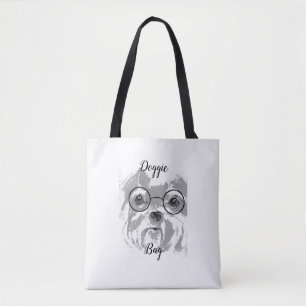 Bolso De Tela Gafas de perro de Shih Tzu