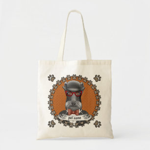 Bolso De Tela Gafas de Schnauzer anciano