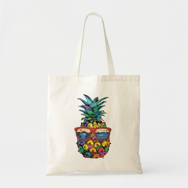 Bolso De Tela Gafas de sol de piña Aloha Bebe Hawái (Frente)