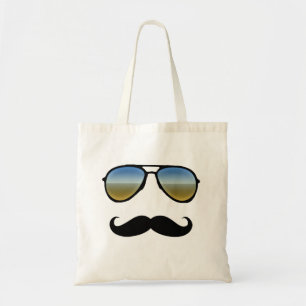 Bolso De Tela Gafas de sol retro divertidas con bigote