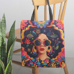 Bolso De Tela Gafas de sol y asos<br><div class="desc">Adopte su estilo único y celebre la diversidad con este diseño increíble. Está hecho para mujeres fuertes e independientes a las que les encanta expresarse. El diseño muestra a una mujer segura de sí misma con colores llamativos y patrones frescos, gafas de sol elegantes y mecedoras y pendientes de instrucciones....</div>