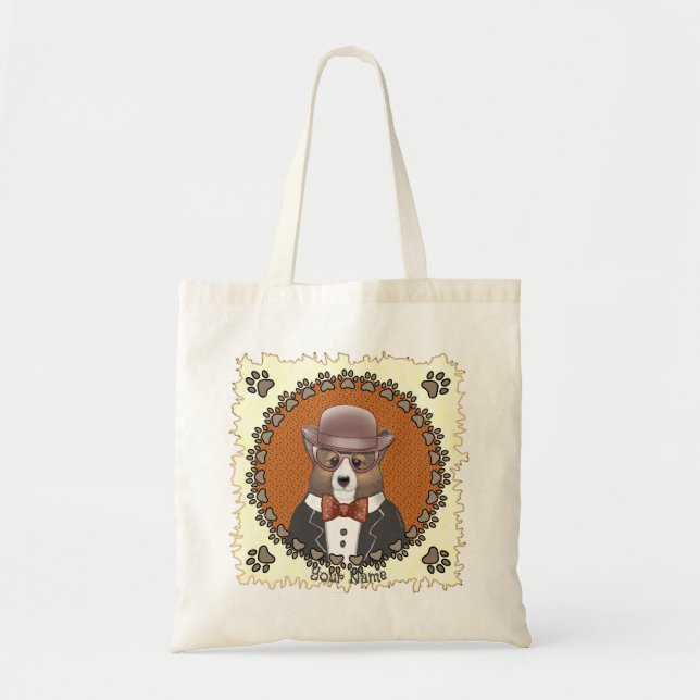 Bolso De Tela Gafas de Welsh Corgi (Frente)