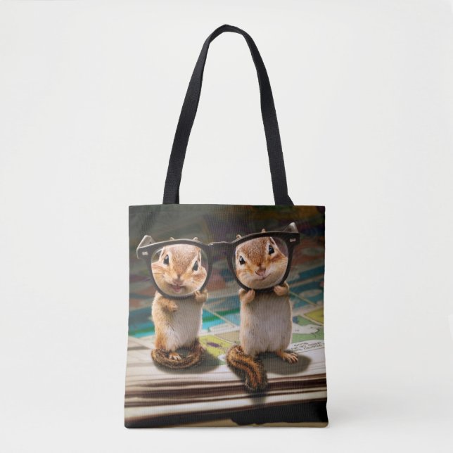 Bolso De Tela Gafas en la lectura (Anverso)