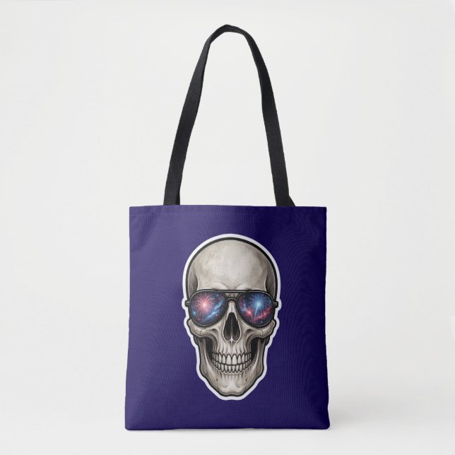 Bolso De Tela Gafas Estrelladas Calavera (Anverso)