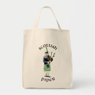 Bolso De Tela Gaitero Gentleman con Kilt Verde
