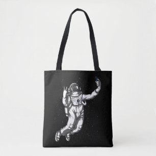 Bolso De Tela Galaxia cósmica Selfie divertida de astronauta esp