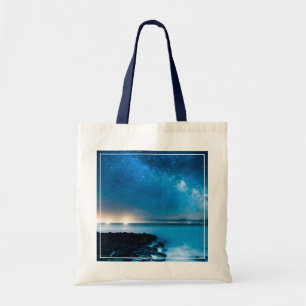 Bolso De Tela Galaxia de la vía láctea sobre los barcos de pes