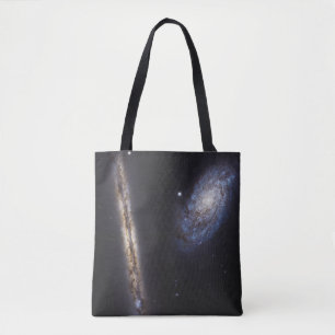 Bolso De Tela Galaxia Edge-On Ngc 4302 y Galaxia inclinada Ngc 4