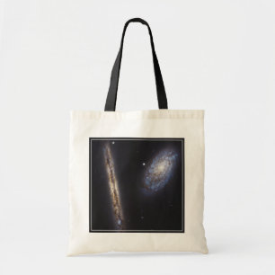Bolso De Tela Galaxia Edge-On Ngc 4302 y Galaxia inclinada Ngc 4