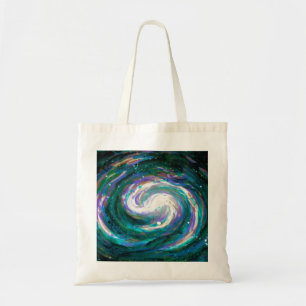 Bolso De Tela Galaxia esmeralda y púrpura