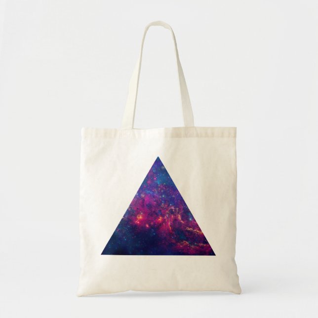 Bolso De Tela Galaxia Hipster / Triángulo Espacial (Frente)