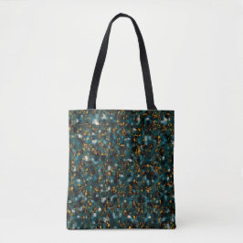 Bolso De Tela Galaxias Negro Azul y Cobre