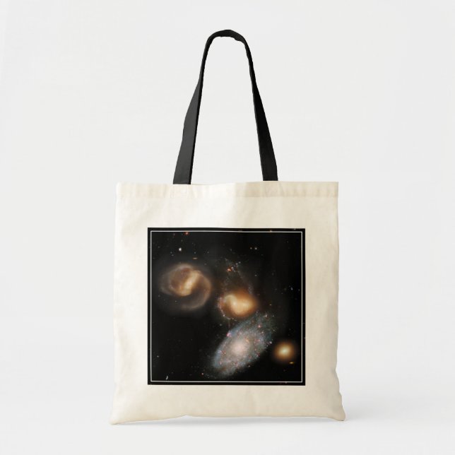Bolso De Tela Galaxias Quintet de Stephan (Frente)