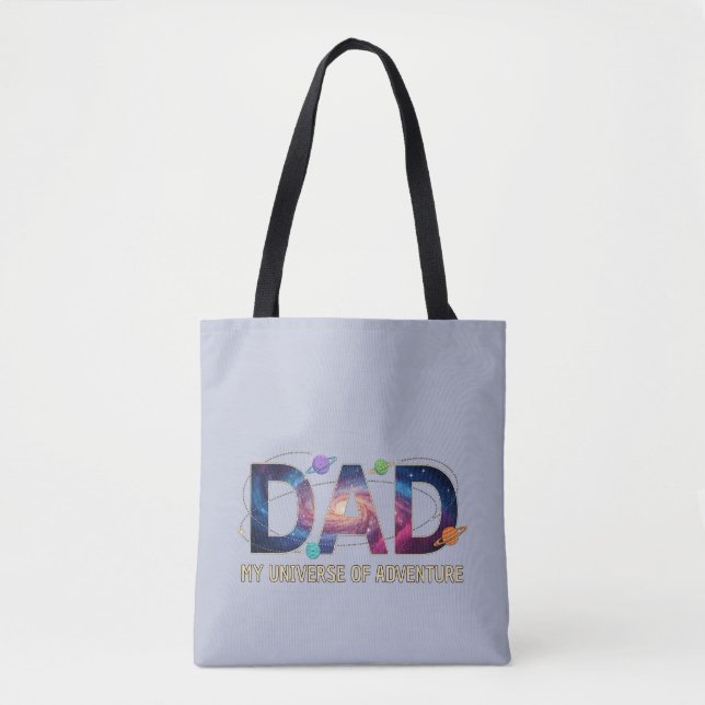 Bolso De Tela Galaxy Dad Universe Adventure (Anverso)