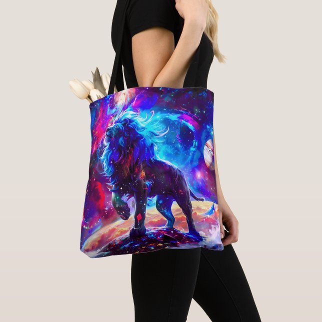 Bolso De Tela Galaxy Lion Blue (Detalle)