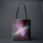 Bolso De Tela Galaxy M82<br><div class="desc">Esta imagen muestra una impresionante vista de una galaxia Starburst producida por telescopios espaciales. El M82 es una galaxia a unos 12 millones de años luz de la Tierra que está experimentando un estallido de formación de estrellas. Los rayos X de Chandra (azul) muestran que el gas se saca del...</div>