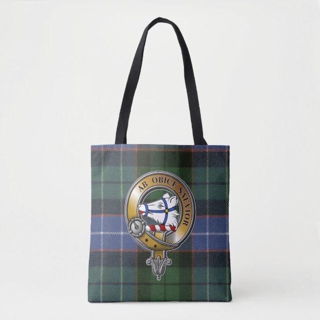 Bolso De Tela Galbraith Tartan & Badge (Anverso)