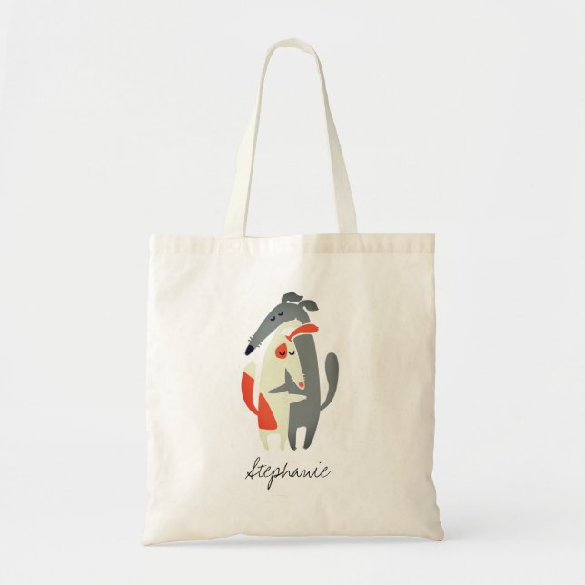 Bolso De Tela Galgo Greyhound (Frente)