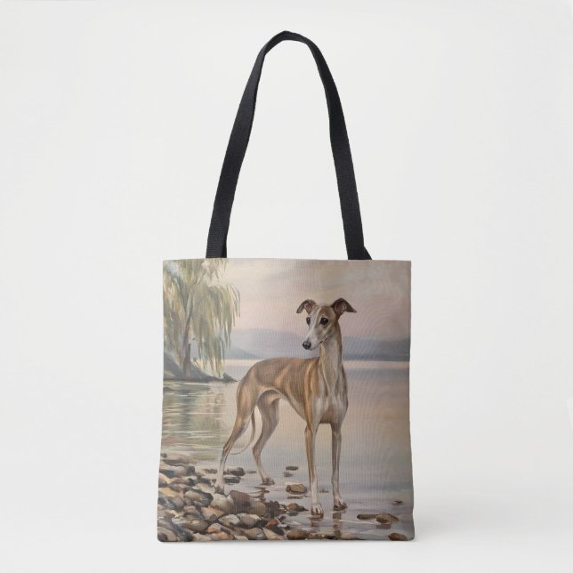 Bolso De Tela Galgo Italiano (Anverso)