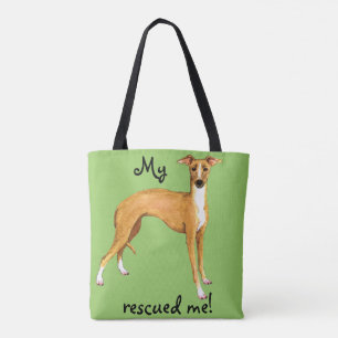 Bolso De Tela Galgo italiano del rescate
