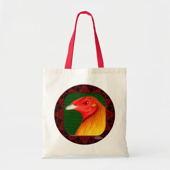 Bolso De Tela Gallero Enmarcado (Frente)