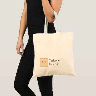 Bolso De Tela Galleta Bonita Tómate Un Descanso Texto Personaliz
