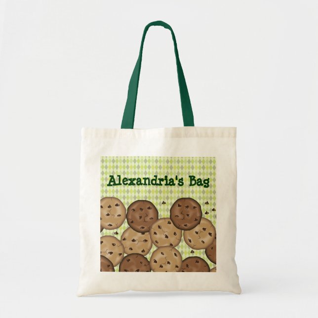 Bolso De Tela Galletas de microprocesador de chocolate (Frente)
