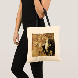 Bolso De Tela Galletas Flirt Art Nouveau Vintage, Alphonse Mucha