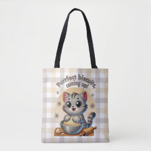 Bolso De Tela "Galletas perfectas, en camino" Gato Amasador